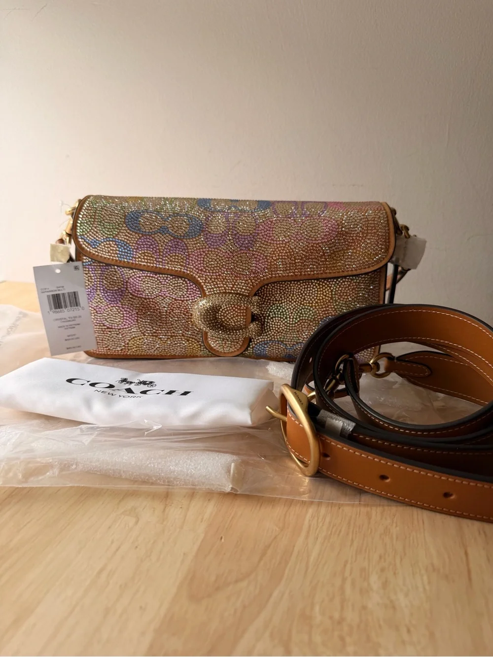 COACH CRYSTAL TABBY RAINBOW MULTI CCX14